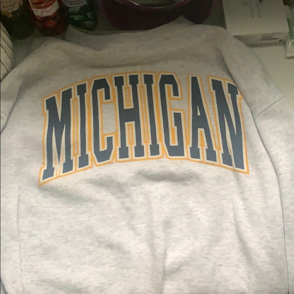 Oversized Michigan crew neck
